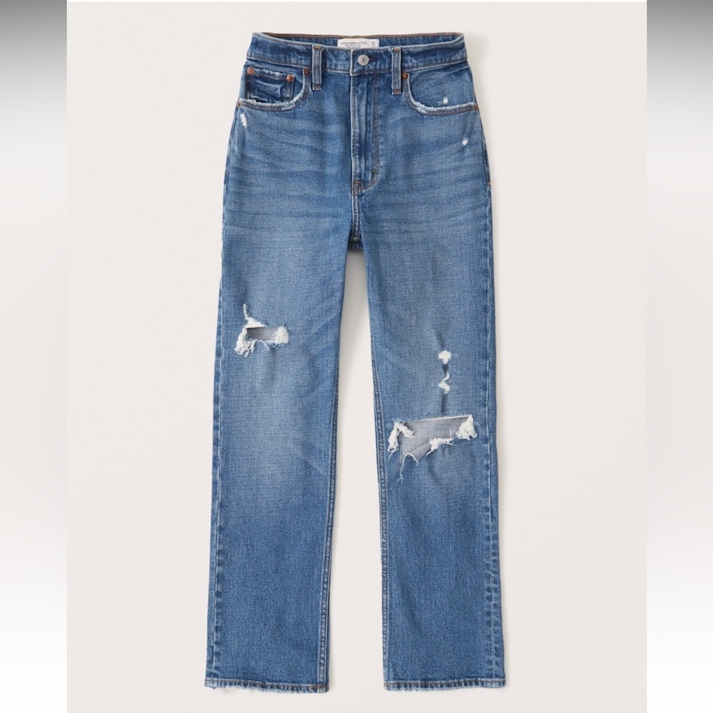 Abercrombie & Fitch Ultra High Rise Ankle Straight Jeans